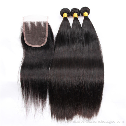 Alley express 12a south africa remy straight human weave bundles virgin malaysian hair with closure